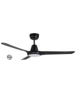 SPYDA EC 1250mm Precision Moulded Thermoplastic Alloyed 3 Blade Ceiling Fan with remote control include SPYEC1253BL-L