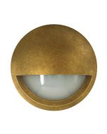 Surface Mounted 12V 6W LED Eyelid Step Light Matt Antique Brass / Warm White - STE20