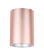 SURFACE GU10 Round Surface Mounted Fixed Downlight Powder Pink With Silver Diffuser - SURFACE19