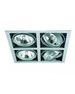 RL111 Quardruple Gimble Reflector Downlight Silver/Gray 100W SVR4-SI Superlux