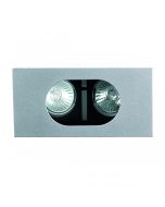 MR16 Double Adjustable Darklighter Downlight Silver/Grey 50W SVX2-SI Superlux