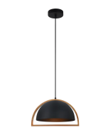  SING SERIES INFRONT PENDENT ES 60W Black Iron + Wood SWING4 Cla lighting