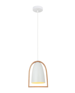 SWING SERIES INFRONT PENDENT ES 60W White Iron + Wood SWING5 Cla lighting