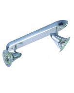 Large GU10 Double Bar Spotlight Satin Chrome 75W SX-B2-SC Superlux