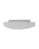 LED Interior Satin Nickel Curved Frosted Diffuser Wall Light SYDNEYG2