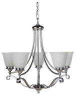 Dallas 5 Light 5 Arm Pendant Light, Chrome 1000126 