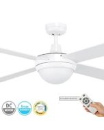 TEMPEST DC 52″ Ceiling Fan with Light (19573/05) White BRILLIANT LIGHTING