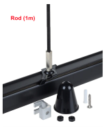 Track light Suspension Ezclick Kit M6 1m Rod Black TRK3BLSUSKIT4