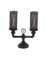 CLA LIGHTING VENETO SERIES TABLE LAMP 2*ES 60W BLK IRON VENETO-T2