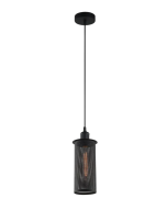 VENETO SERIES PENDENT 1*ES 60W BLK IRON VENETO1BK Cla Lighting