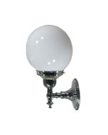 Koscina 1 Light Wall Light - 6" Opal Gloss Sphere / Chrome