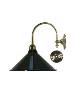 Luke 1 Light Wall Light - Polished Brass / Edwardian 250mm/Black