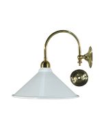 Luke 1 Light Wall Light - Polished Brass / Edwardian 250mm/White