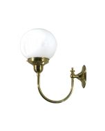 Luke 1 Light Wall Light – 6" Opal Sphere / Polished Brass