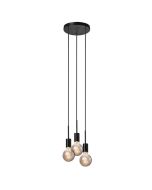 Paco Pendant 3Susp. Black E27 - 2112063003