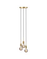 Paco Pendant 3Susp. Brass E27 - 2112063035