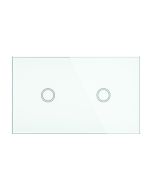 ELITE GLASS WALL SWITCH 2 GANG -20684/05