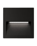 Zac-4 4W LED 240V Square Recessed Light Black / Warm White - 19735