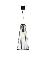 Zara 1 Light Pendant Black / Clear - ZARA1PBLK