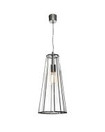 Zara 1 Light Pendant Light Chrome - ZARA1PCH