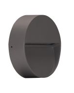 Zeke Round 4W 240V LED Surface Mounted Step Light Dark Grey / Warm White - 19702