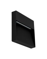 Zeke 9W 240V Square LED Wall Light Black / Warm White - 19516	