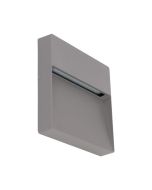 Zeke 9W 240V Square LED Wall Light Silver / Warm White - 19490