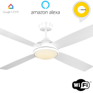 Anova White DC Ceiling Fan with LED Light - FC1148WHWIFI