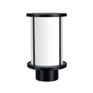 BL-400 Bollard Head 76mm E27 Lamp Base in Frosted Glass-Frosted