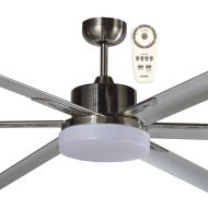 Albatross 72″ DC Ceiling Fan With 24W LED Light and Remote Brushed Nickel MAFML3BR Martec