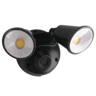 Defender Double Spot LED Outdoor Flood Light 2 x 10w Tricolour Matt Black - MLXD3452M