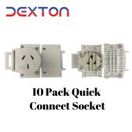 10 x Quick Connect Plug Bases For Downlights Surface Sockets