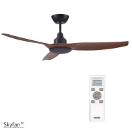 SKYFAN - 52"/1300mm Glass Fibre Composite 3 Blade DC Ceiling Fan - Teak - Indoor/Covered Outdoor - SKY1303TK