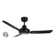 STANZA - 48"/1220mm Glass Fibre Composite 3 Blade Ceiling Fan - Black - Indoor/Covered Outdoor  - STA1203BL