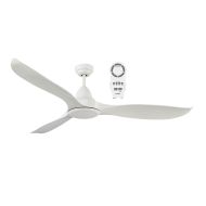 Martec White Wave 1320mm DC Ceiling Fan with Remote Control & LED Light - MWF1333WSR