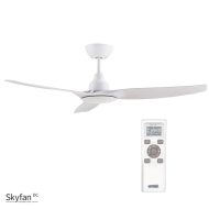 SKYFAN - 52"/1300mm Glass Fibre Composite 3 Blade DC Ceiling Fan - White - Indoor/Covered Outdoor  - SKY1303WH