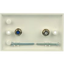 Wallplate Single F Type & Pal Connections