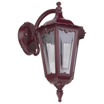 Chester Curved Arm Downward Wall Light Burgundy - 15046	