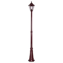 Turin Single Head Tall Post Light Burgundy - 15460	