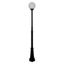 Siena 25cm Sphere Tall Post Light Black - 15603	