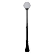 Siena 30cm Sphere Tall Post Light Black - 15609	