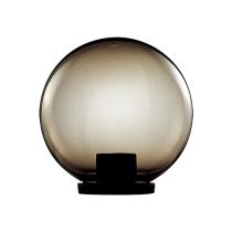 Ivela 20cm Smoke Sphere Post Top Light Black - 18600	