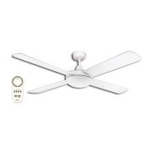 Lifestyle DC 52" 1300mm White Ceiling Fan With 24W Dimmable LED Light 5000K DLDC1345WR