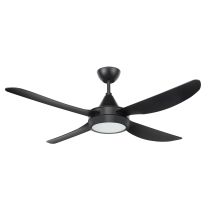 VECTOR 52'' ABS CEILING FAN WITH LED LIGHT-BLACK WITH BLACK BLADES 20168/06 BRILLIANT LIGHTING
