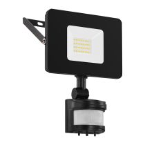 Faedo 3 20W LED Floodlight with Sensor Black / Cool White - 203654N