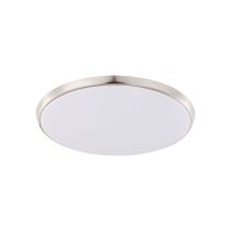 Ollie 12W Dimmable LED Oyster Light Brushed Chrome / Tri-Colour - 203697