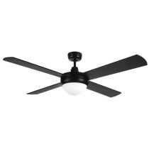 Tempest BLACK Ceiling Fan with Light 4 Blade 52" 1300mm Brilliant 99988/06