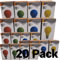 20 x Mixed Coloured Light Globes Bulbs 25w Lamps Party Festoon Bayonet B22 Lamps