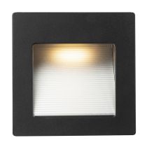 Hensey LED Indoor Step Light Matt Black 3W Warm White 3000k - 21523/06