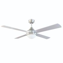TEMPO PLUS 52'' CEILING FAN WITH E27 LIGHT BRUSHED CHROME- 22279/13